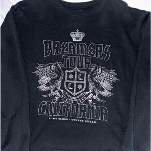 Hollister Black Crewneck - Dreamers Tour Design, Good Condition